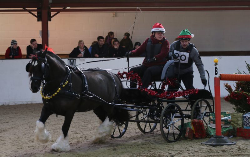 Santa getting involved with the presents...